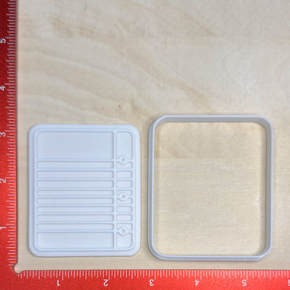 Back to School - Custom 3D Printed Cookie Cutter + Stamp Combo