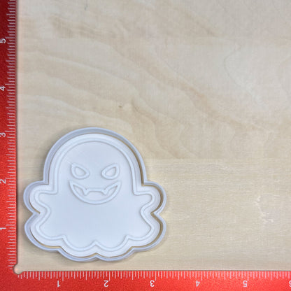 Cute Ghosts, Set 1 - Custom 3D Printed Cookie Cutter + Stamp Combo