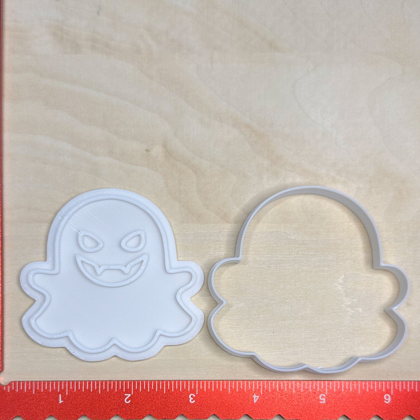 Cute Ghosts, Set 1 - Custom 3D Printed Cookie Cutter + Stamp Combo