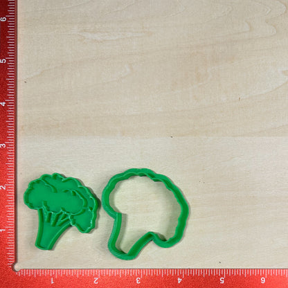 Fruits & Veggies, Mini Cutters - Custom 3D Printed Cookie Cutter + Stamp Combo