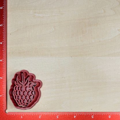 Fruits & Veggies, Mini Cutters - Custom 3D Printed Cookie Cutter + Stamp Combo