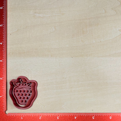Fruits & Veggies, Mini Cutters - Custom 3D Printed Cookie Cutter + Stamp Combo