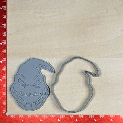 Nightmare Before Christmas, Heads - Custom 3D Printed Cookie Cutter + Stamp Combo
