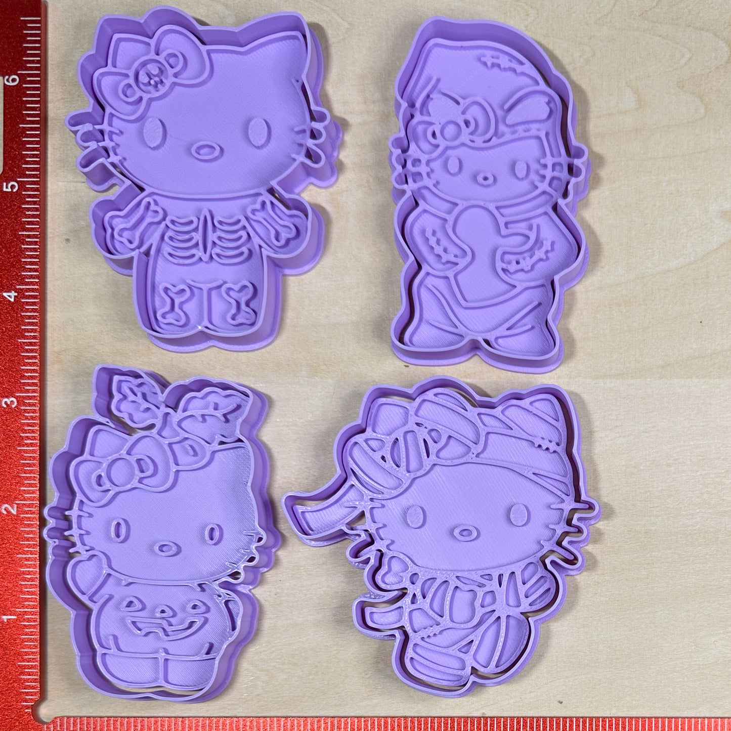 Hello Kitty Halloween - Custom 3D Printed Cookie Cutter + Stamp Combo
