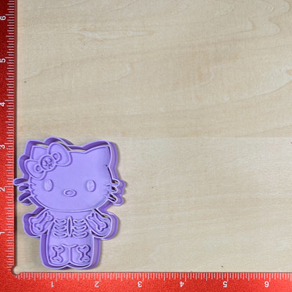 Hello Kitty Halloween - Custom 3D Printed Cookie Cutter + Stamp Combo