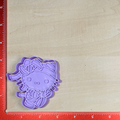 Hello Kitty Halloween - Custom 3D Printed Cookie Cutter + Stamp Combo