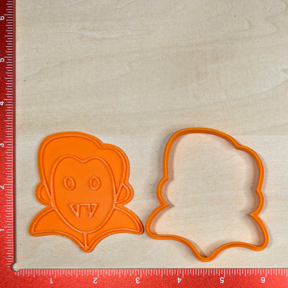 Halloween Set - Custom 3D Printed Cookie Cutter + Stamp Combo