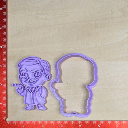 Wednesday - Custom 3D Printed Cookie Cutter + Stamp Combo