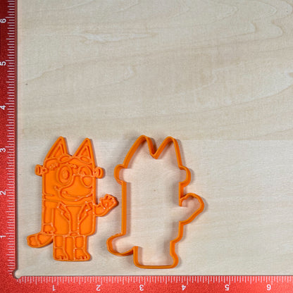 Bluey Halloween - Custom 3D Printed Cookie Cutter + Stamp Combo