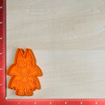 Bluey Halloween - Custom 3D Printed Cookie Cutter + Stamp Combo