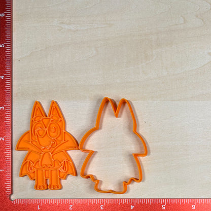 Bluey Halloween - Custom 3D Printed Cookie Cutter + Stamp Combo