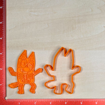 Bluey Halloween - Custom 3D Printed Cookie Cutter + Stamp Combo