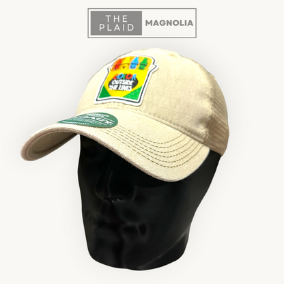 Color Outside the Lines | Legacy Dashboard Trucker Hat | Tan Khaki Cap