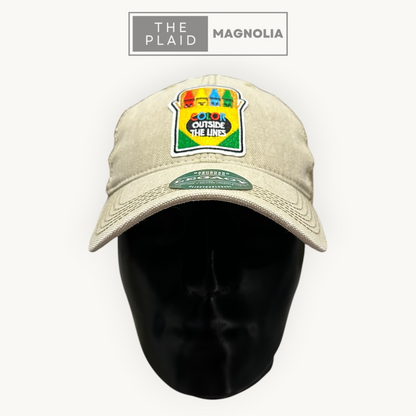 Color Outside the Lines | Legacy Dashboard Trucker Hat | Tan Khaki Cap