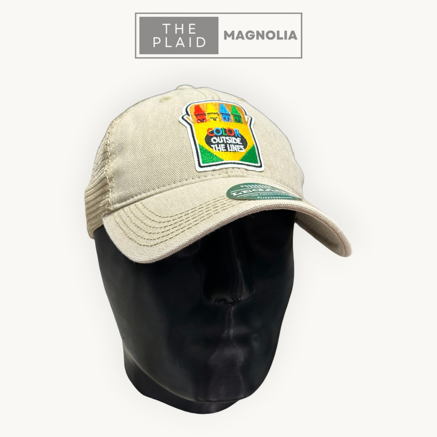Color Outside the Lines | Legacy Dashboard Trucker Hat | Tan Khaki Cap