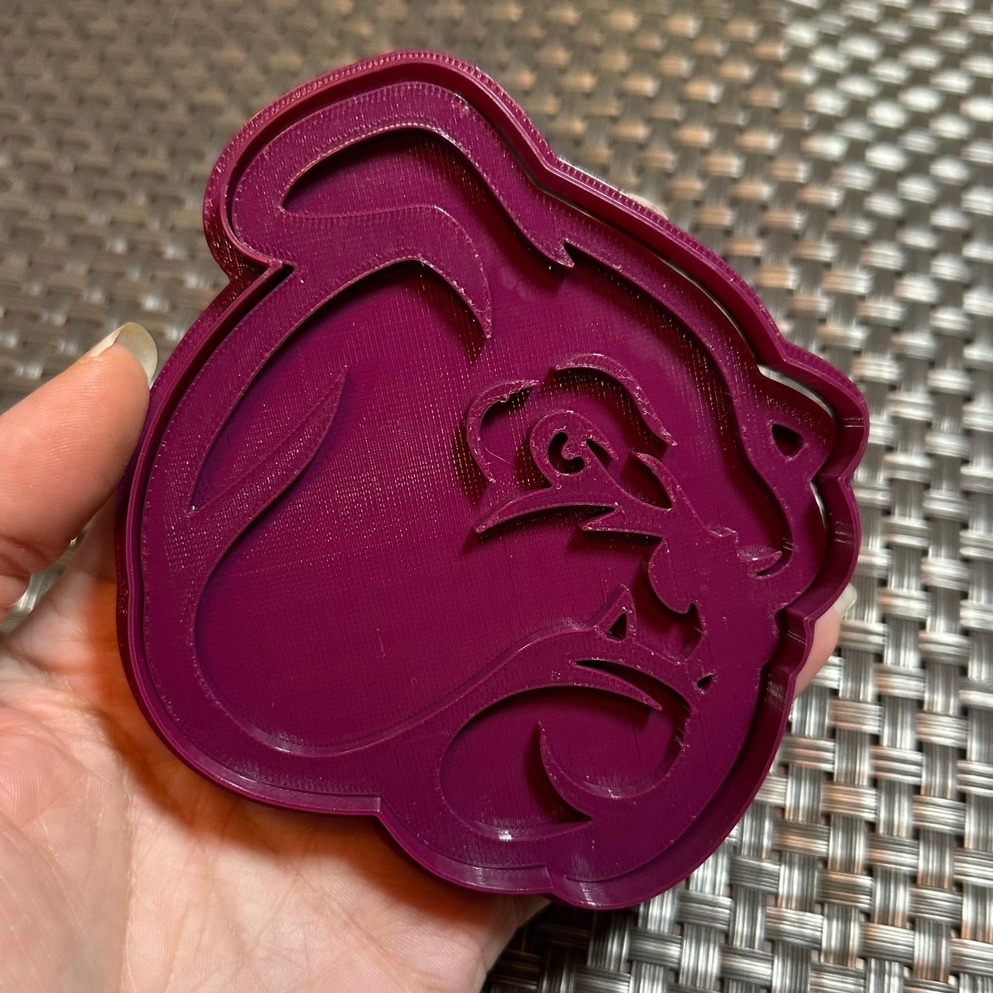 Bulldog Head - Custom 3D Printed Cookie Cutter + Stamp Combo