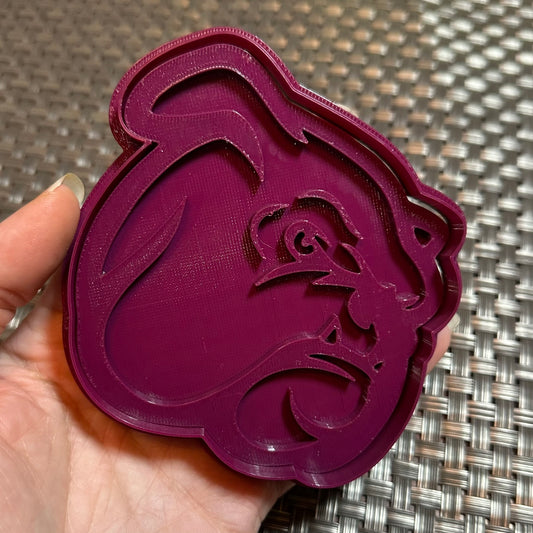 Bulldog Head - Custom 3D Printed Cookie Cutter + Stamp Combo