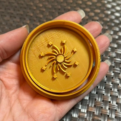 Firework Starburst - Custom 3D Printed Cookie Cutter + Stamp Combo