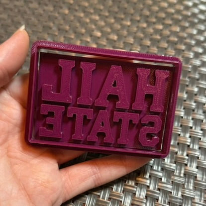 Hail State - Custom 3D Printed Cookie Cutter + Stamp Combo
