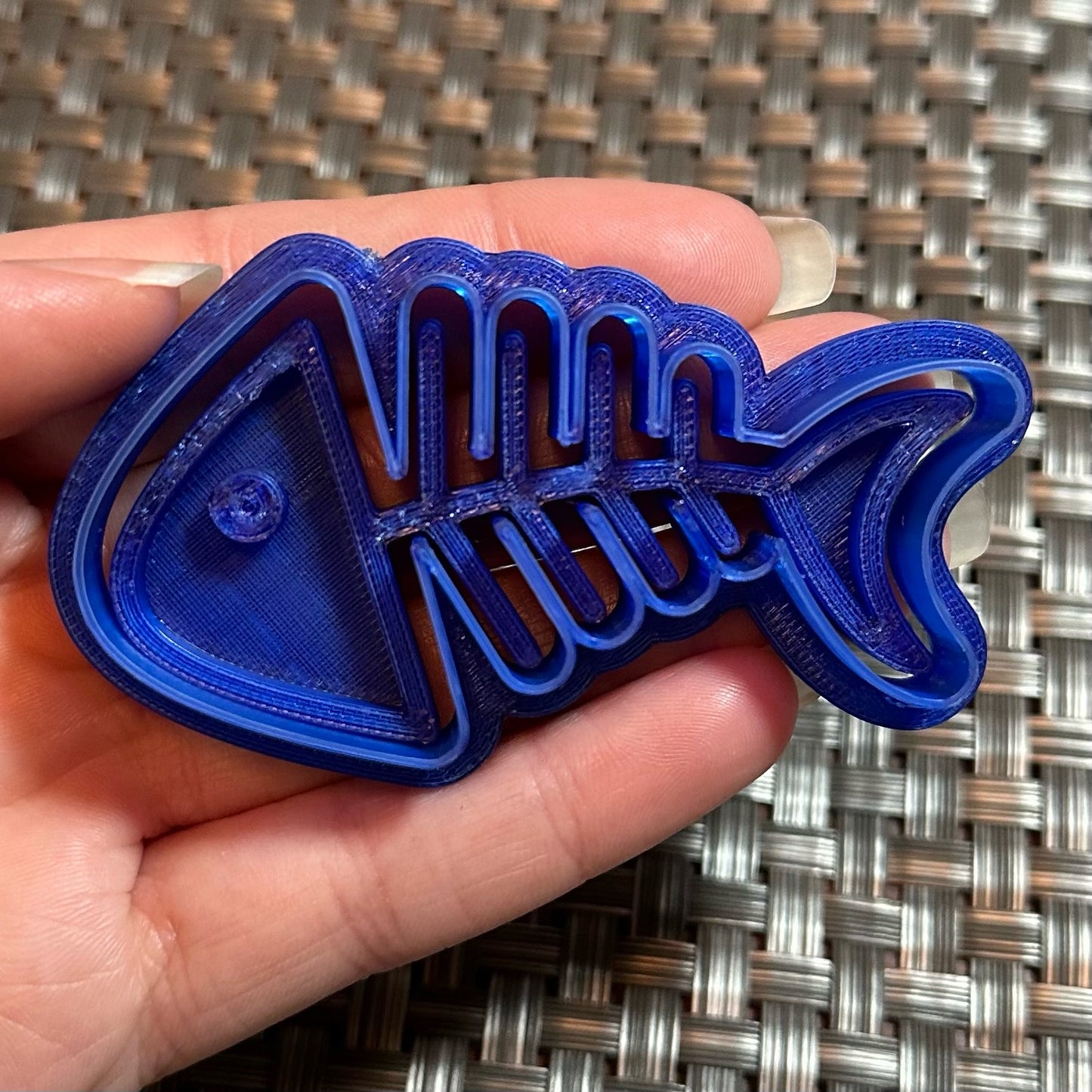 Bony Fish - Custom 3D Printed Cookie Cutter + Stamp Combo