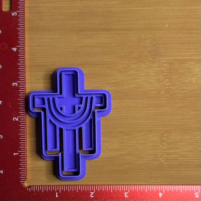 Cross with Sash - Custom 3D Printed Cookie Cutter + Stamp Combo