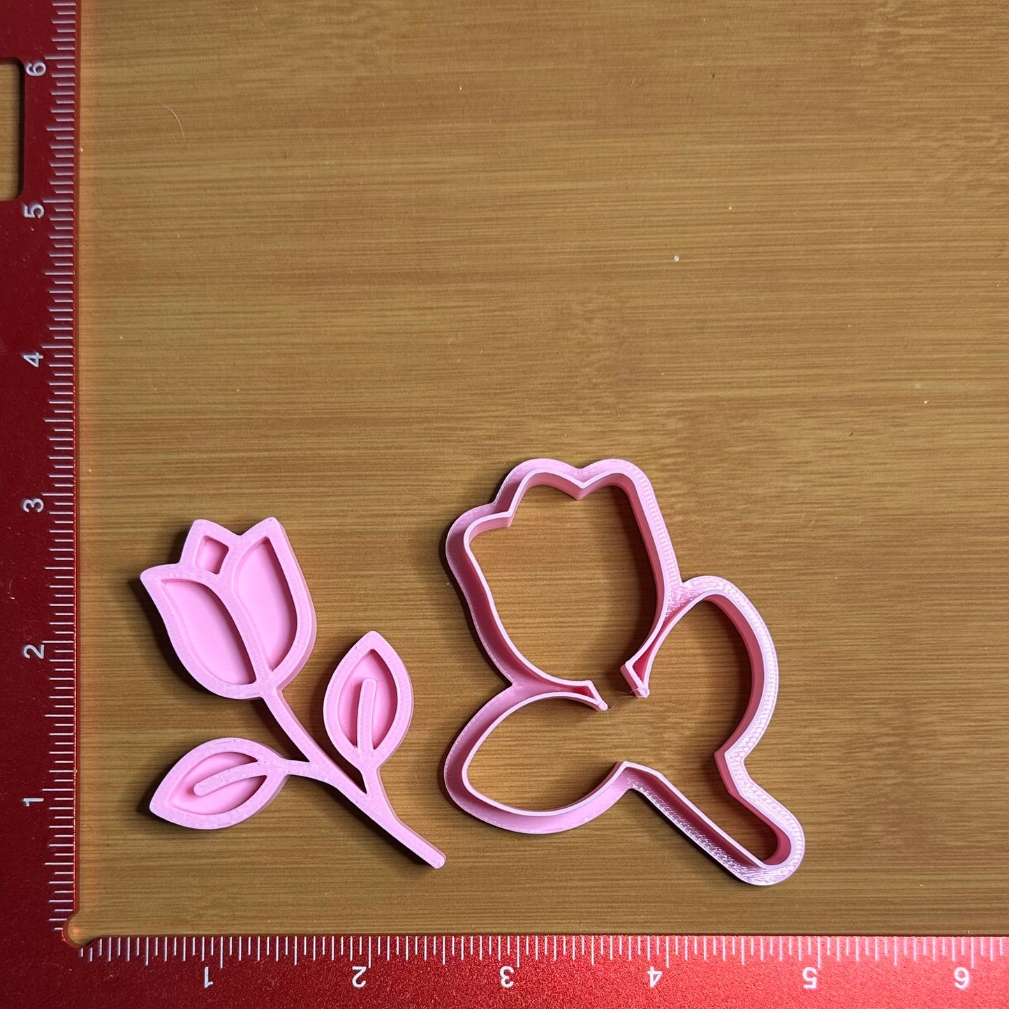 Stemmed Tulip - Custom 3D Printed Cookie Cutter + Stamp Combo