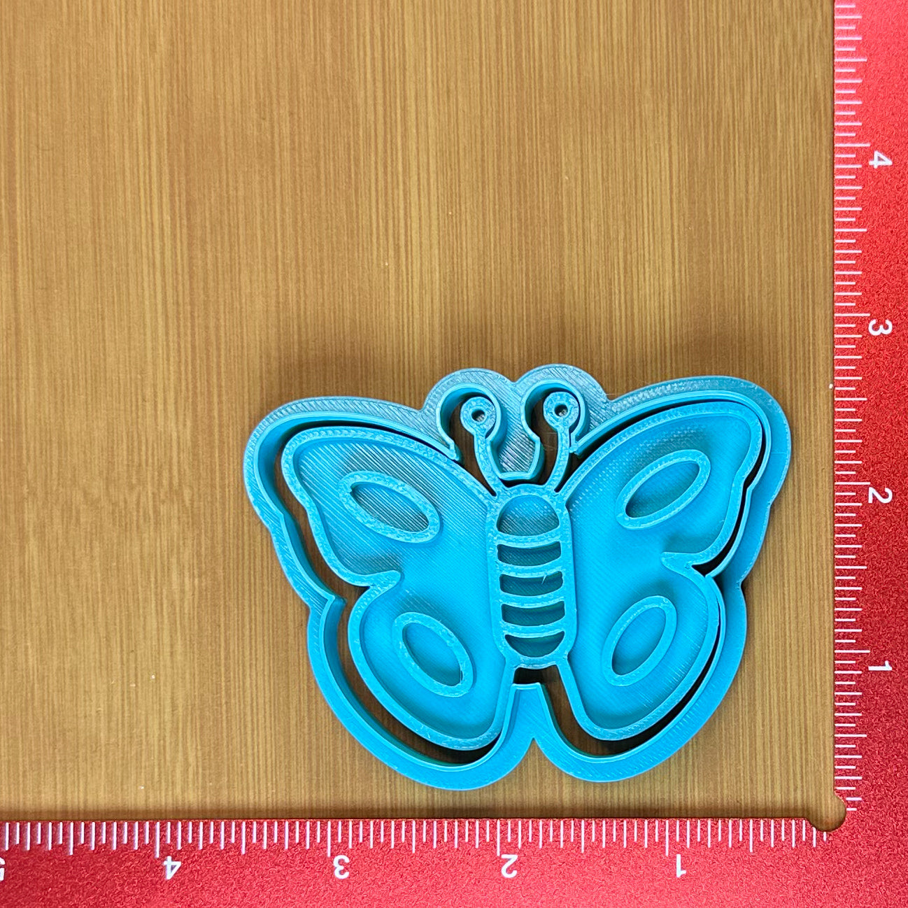 Butterfly - Custom 3D Printed Cookie Cutter + Stamp Combo