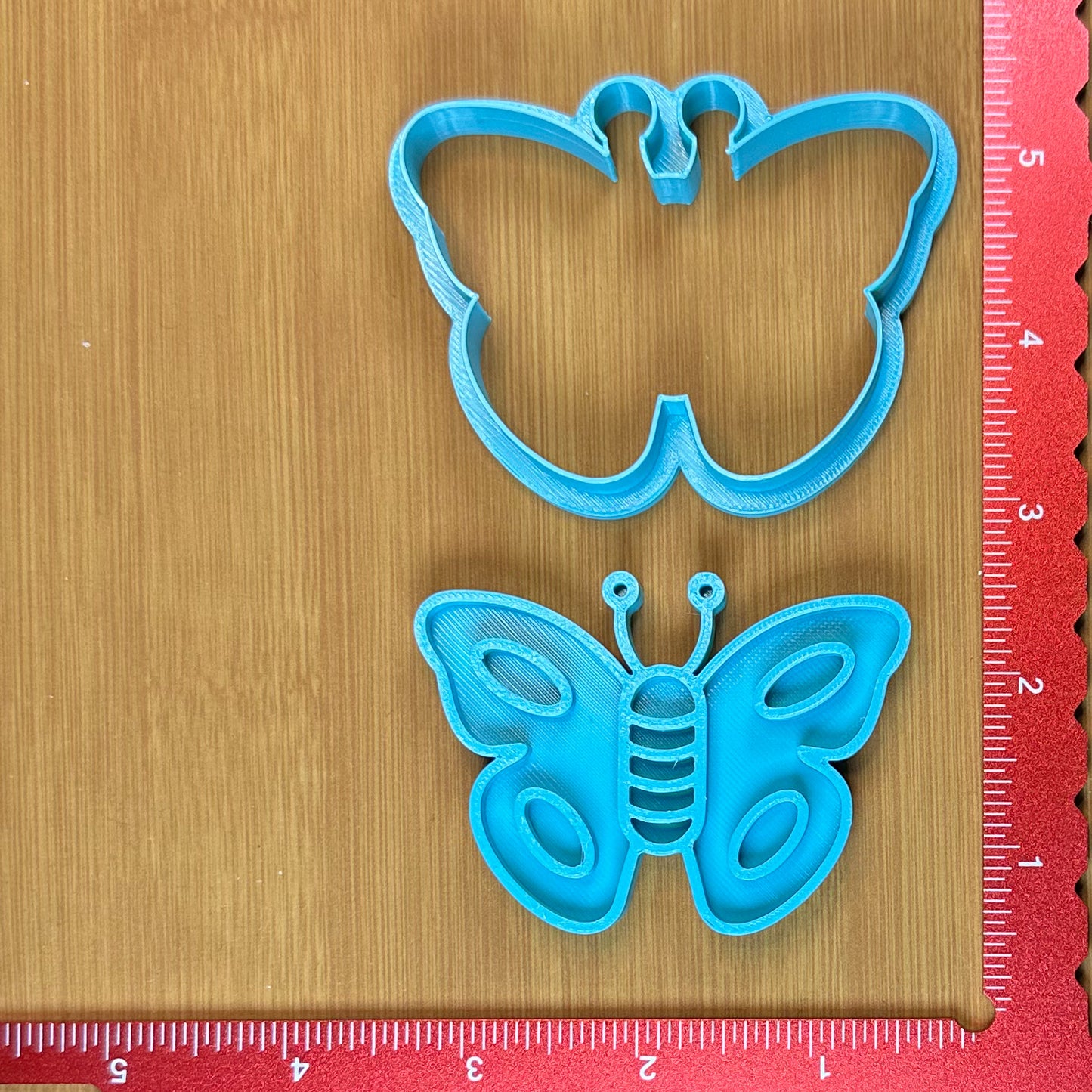 Butterfly - Custom 3D Printed Cookie Cutter + Stamp Combo