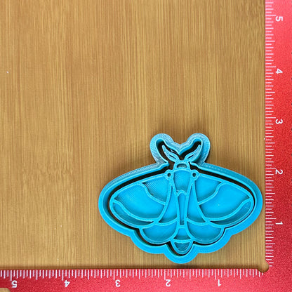 Moth - Custom 3D Printed Cookie Cutter + Stamp Combo