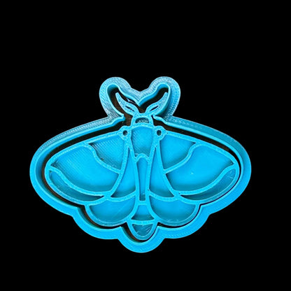 Moth - Custom 3D Printed Cookie Cutter + Stamp Combo