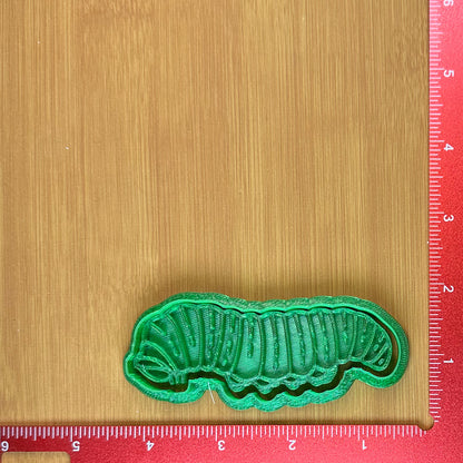 Caterpillar - Custom 3D Printed Cookie Cutter + Stamp Combo
