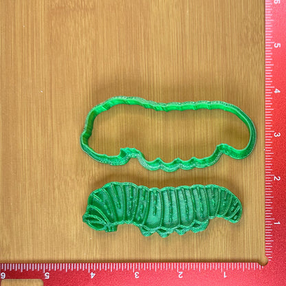 Caterpillar - Custom 3D Printed Cookie Cutter + Stamp Combo