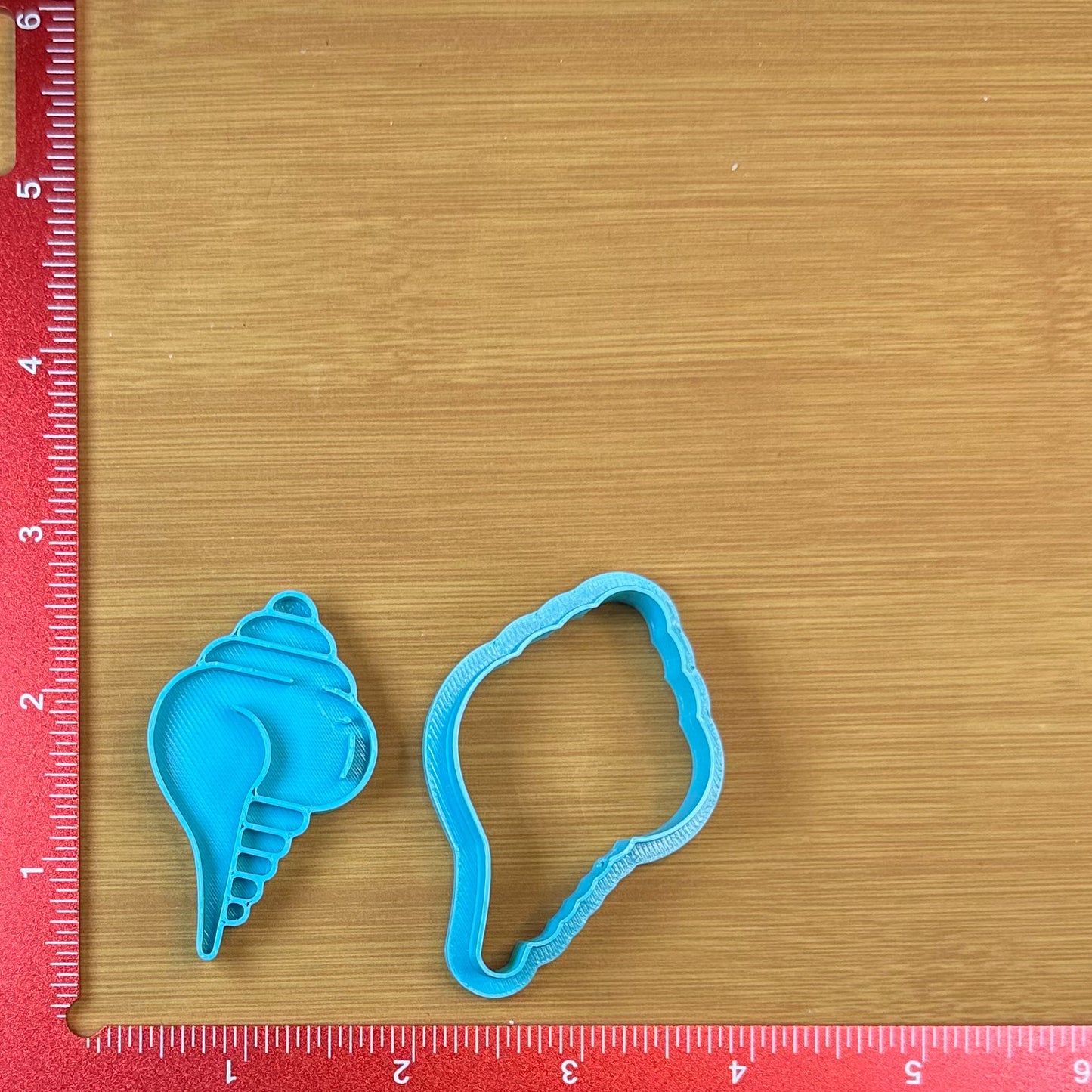 Sea Shell - Custom 3D Printed Cookie Cutter + Stamp Combo