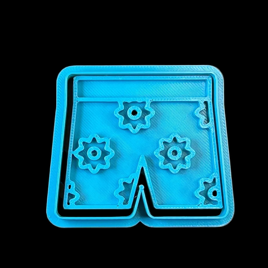 Swim Trunks - Custom 3D Printed Cookie Cutter + Stamp Combo