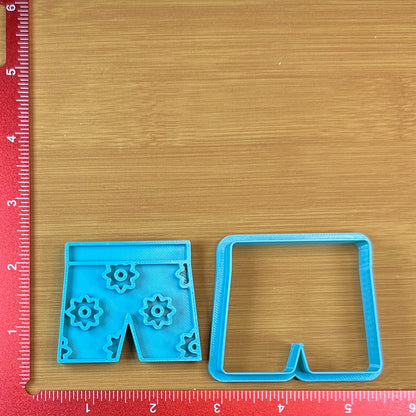 Swim Trunks - Custom 3D Printed Cookie Cutter + Stamp Combo
