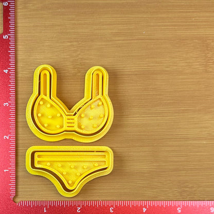 Bikini - Custom 3D Printed Cookie Cutter + Stamp Combo