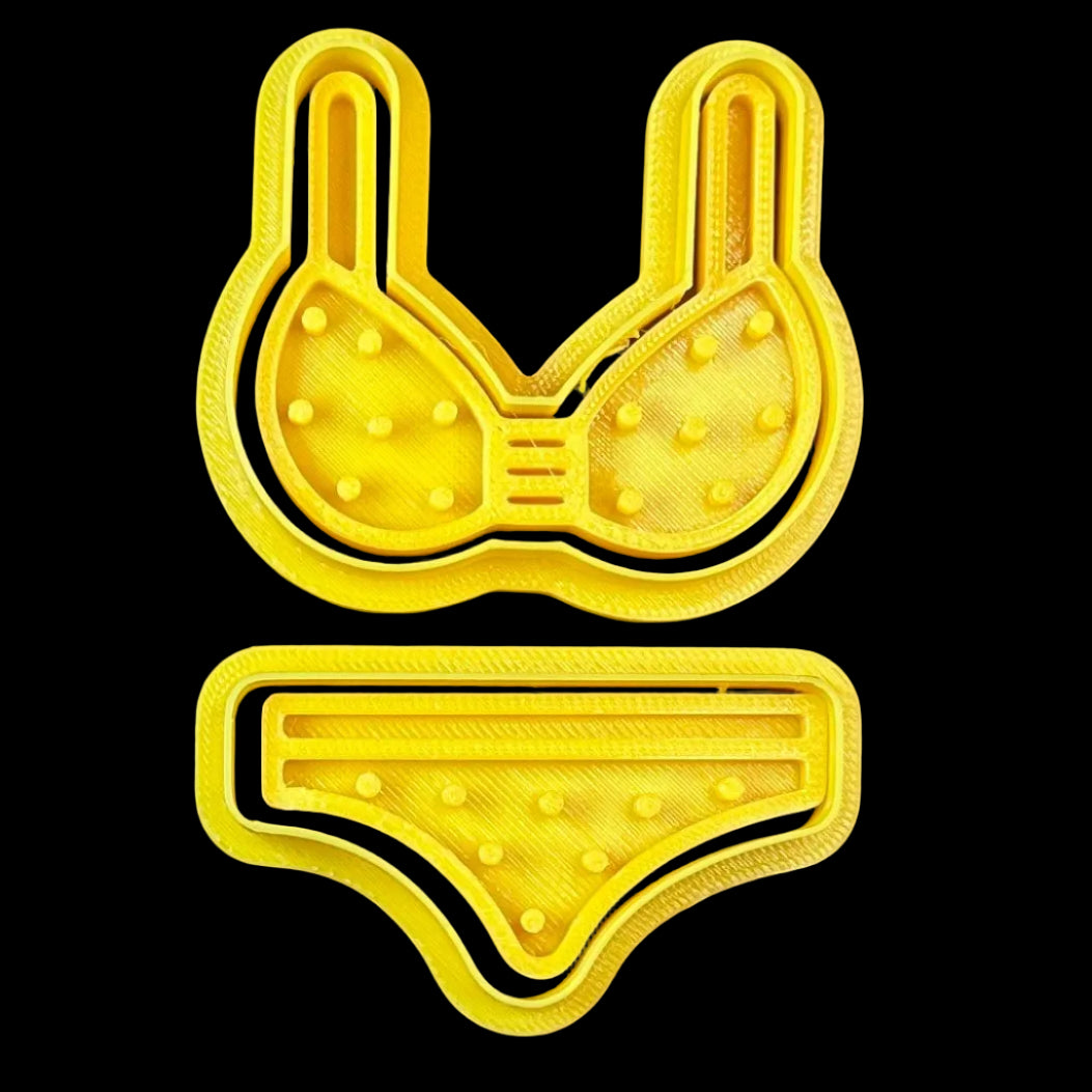 Bikini - Custom 3D Printed Cookie Cutter + Stamp Combo