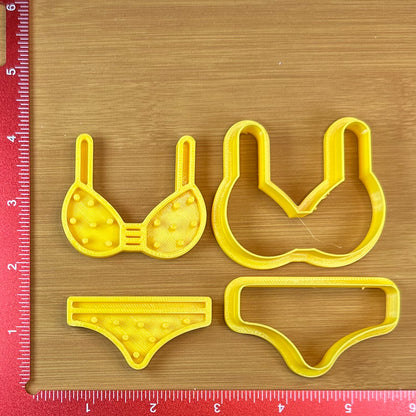 Bikini - Custom 3D Printed Cookie Cutter + Stamp Combo