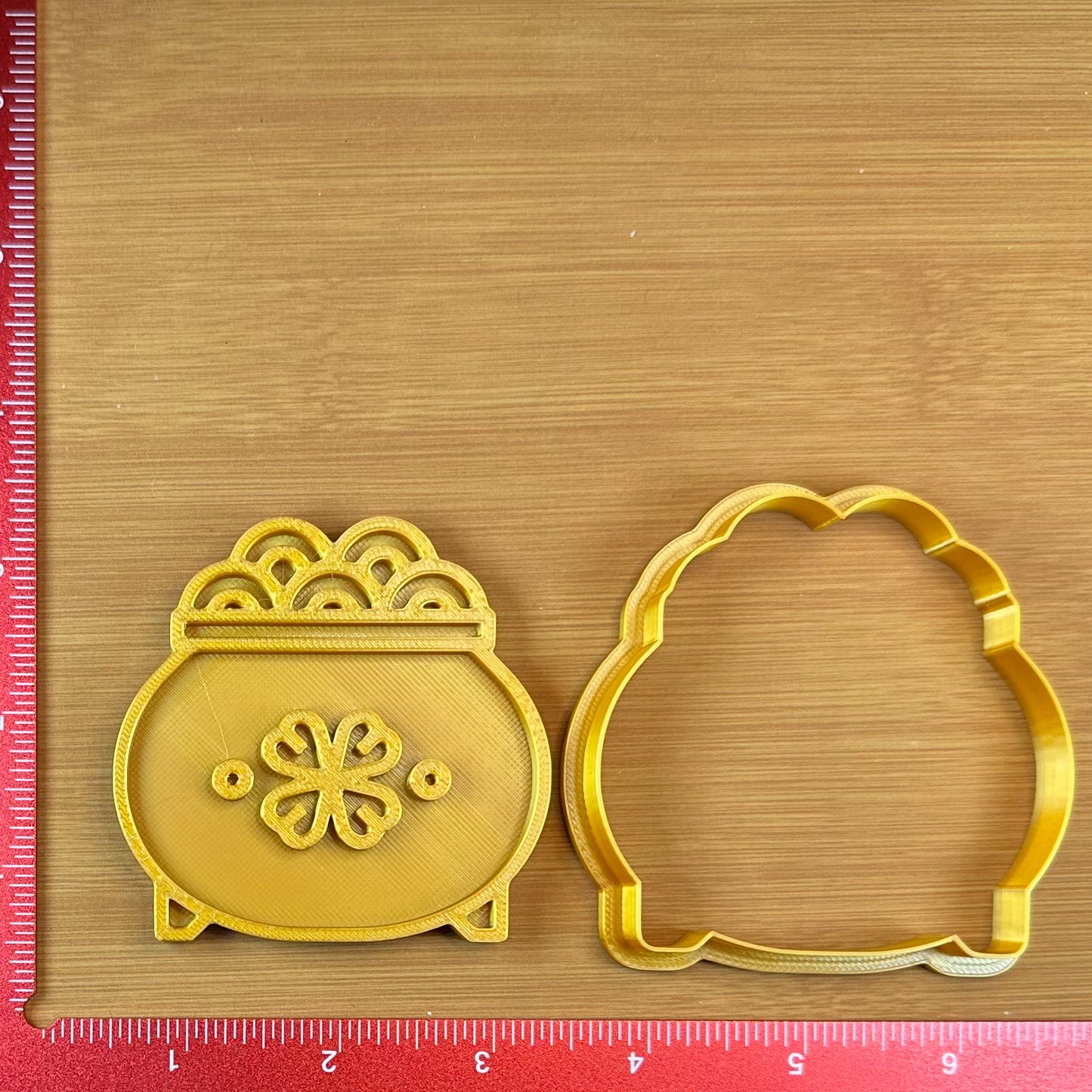 Pot of Gold - Custom 3D Printed Cookie Cutter + Stamp Combo