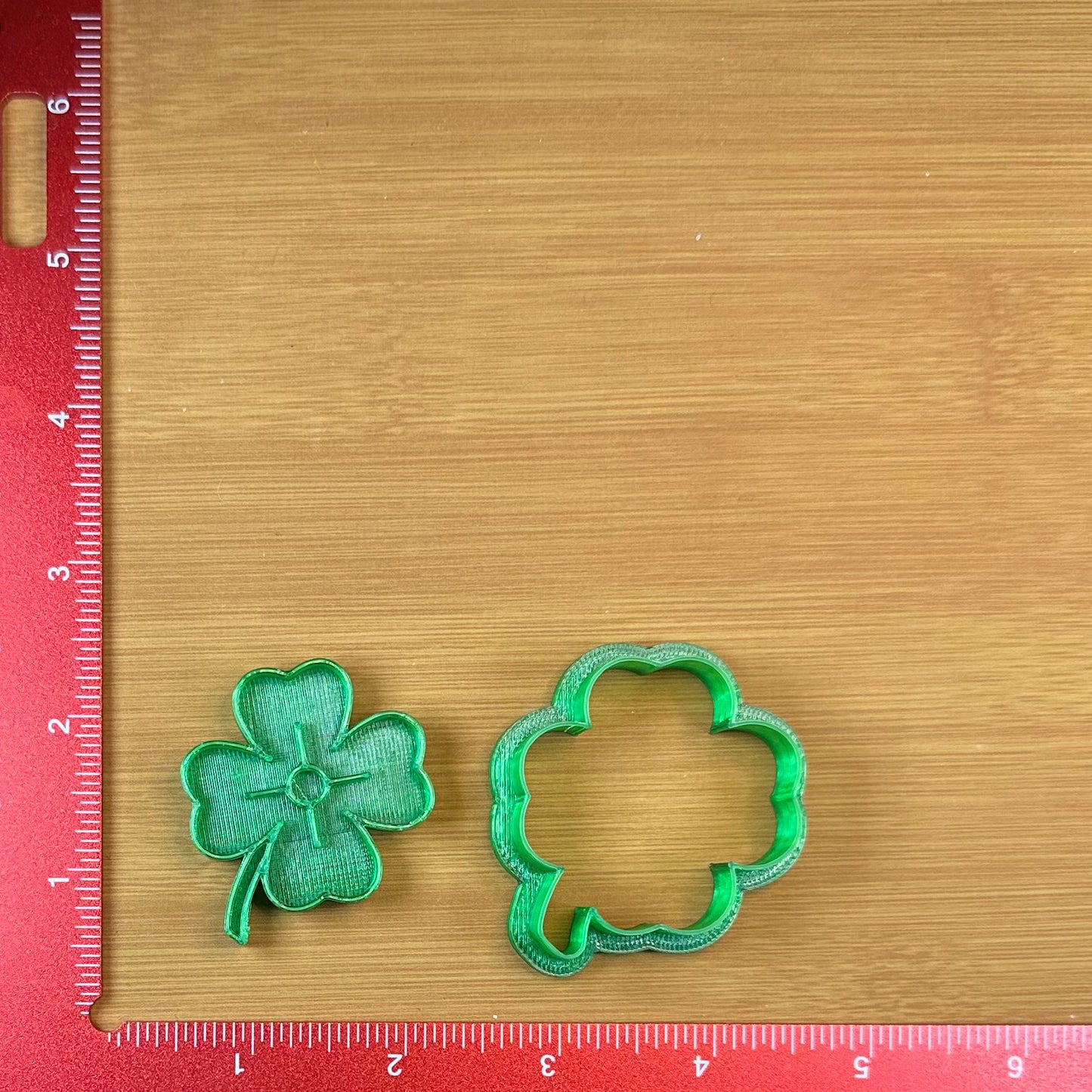 Clover - Custom 3D Printed Cookie Cutter + Stamp Combo