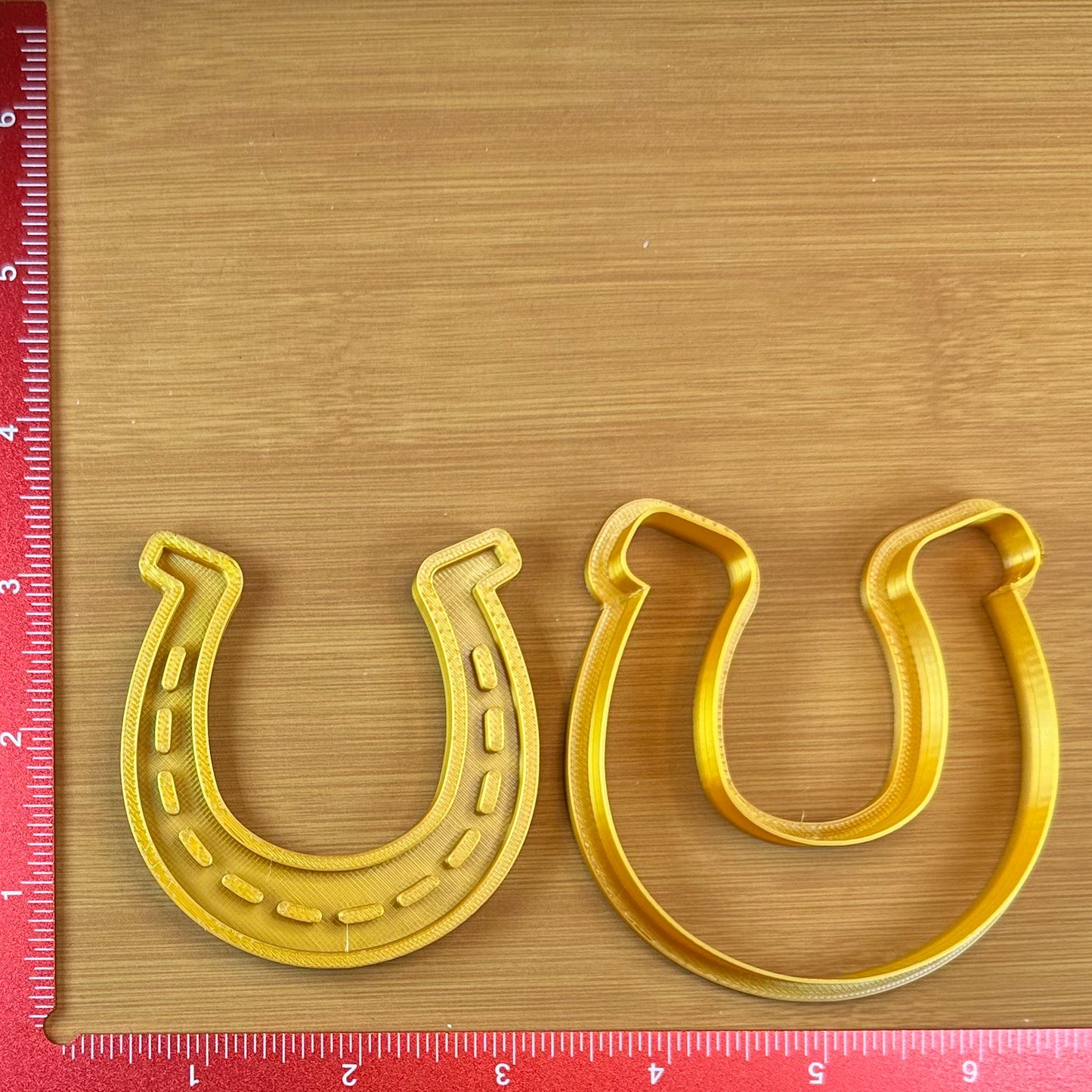 Horseshoe - Custom 3D Printed Cookie Cutter + Stamp Combo