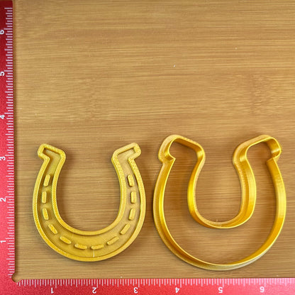 Horseshoe - Custom 3D Printed Cookie Cutter + Stamp Combo