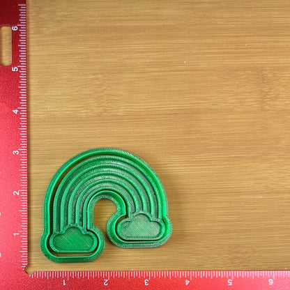 Rainbow - Custom 3D Printed Cookie Cutter + Stamp Combo