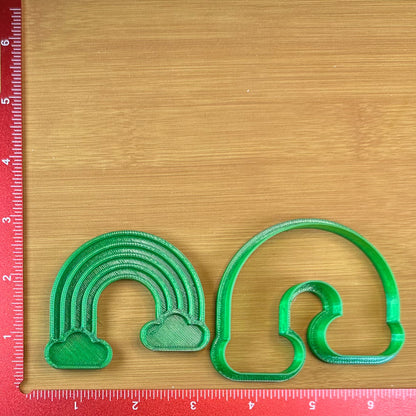Rainbow - Custom 3D Printed Cookie Cutter + Stamp Combo
