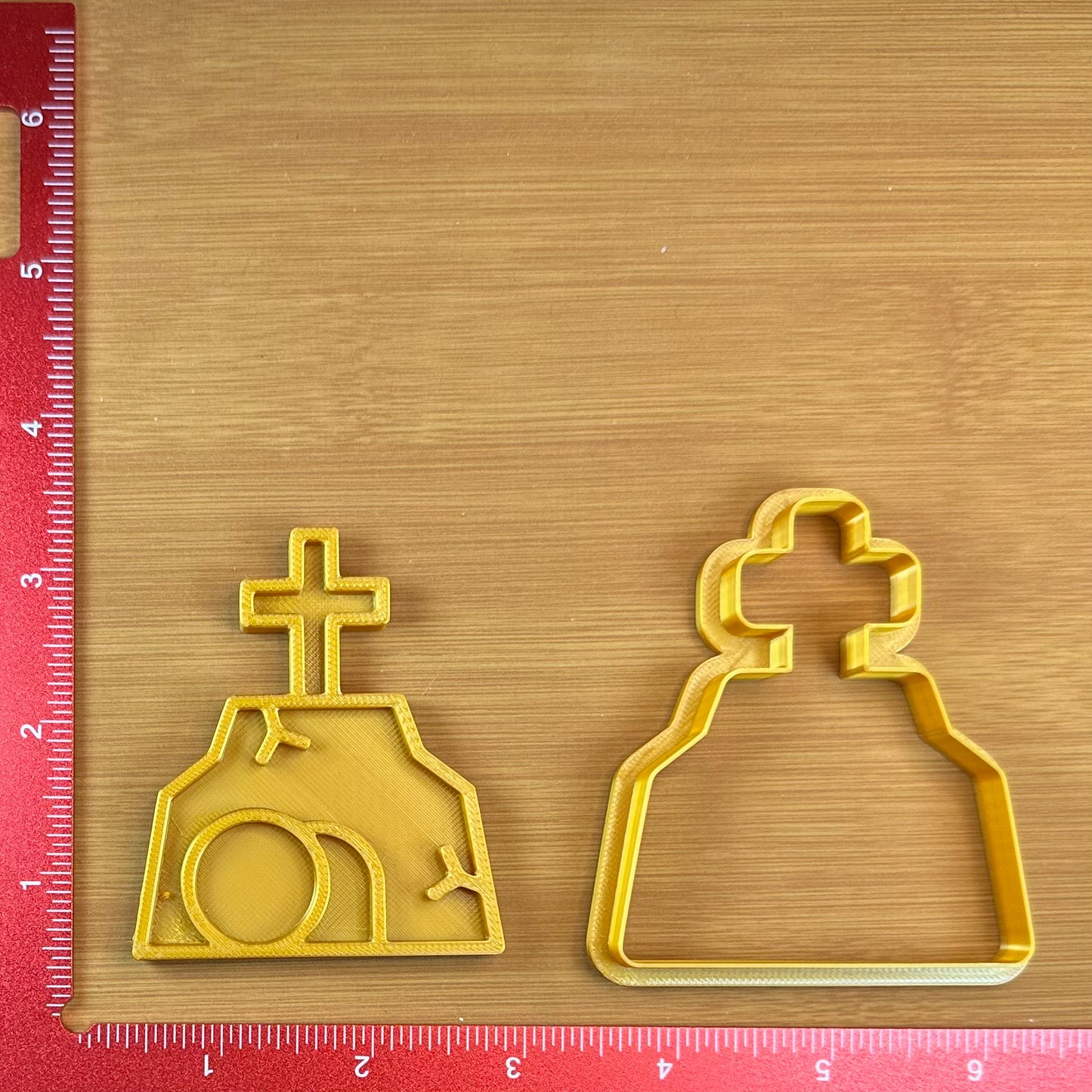 Rock with Cross - Custom 3D Printed Cookie Cutter + Stamp Combo