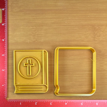 Bible - Custom 3D Printed Cookie Cutter + Stamp Combo