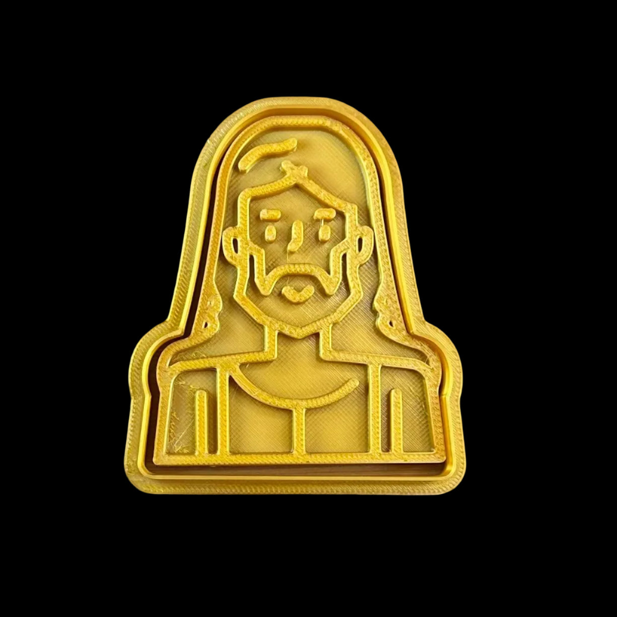 Jesus Bust - Custom 3D Printed Cookie Cutter + Stamp Combo