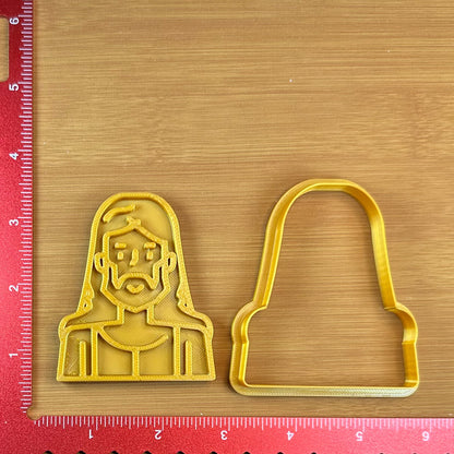 Jesus Bust - Custom 3D Printed Cookie Cutter + Stamp Combo