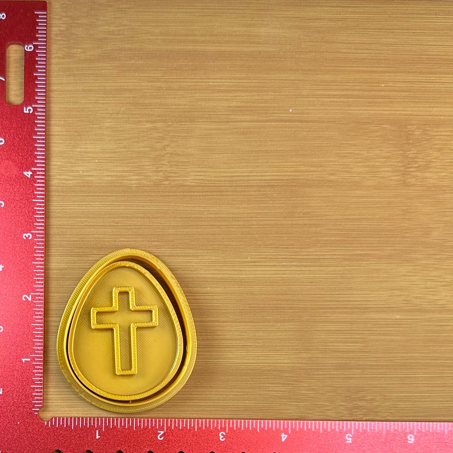 Golden Egg with Cross - Custom 3D Printed Cookie Cutter + Stamp Combo