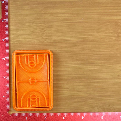 Basketball Court - Custom 3D Printed Cookie Cutter + Stamp Combo